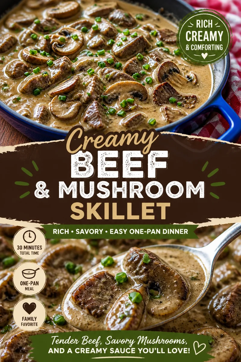 Easy Beef Stroganoff — Creamy Mushroom Noodles