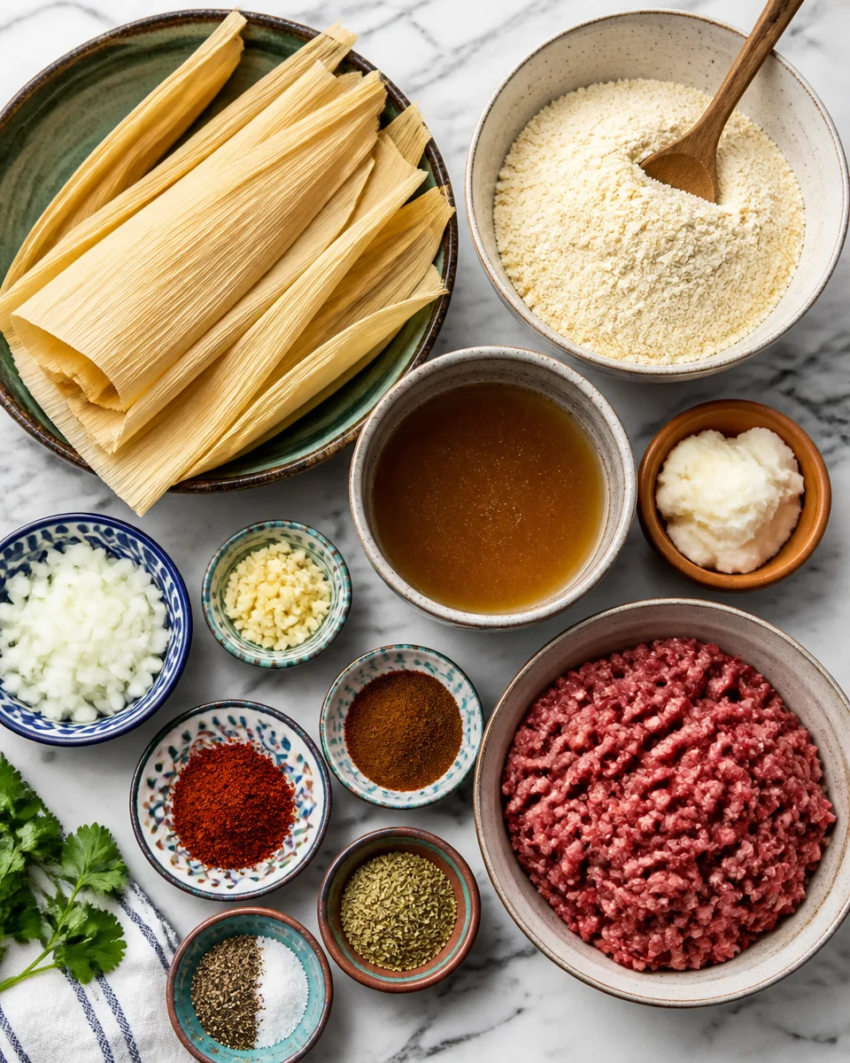 Easy Beef Tamales — Steamed Masa Corn Husk