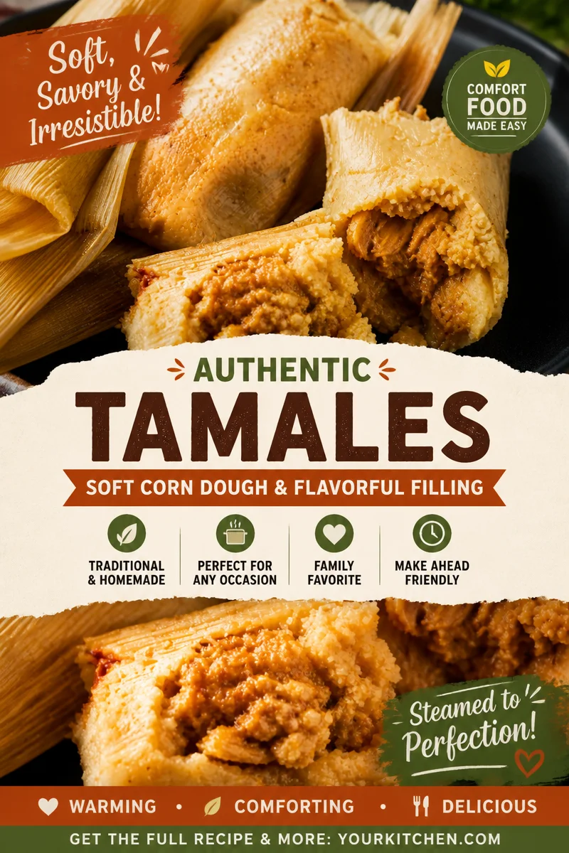 Easy Beef Tamales — Steamed Masa Corn Husk