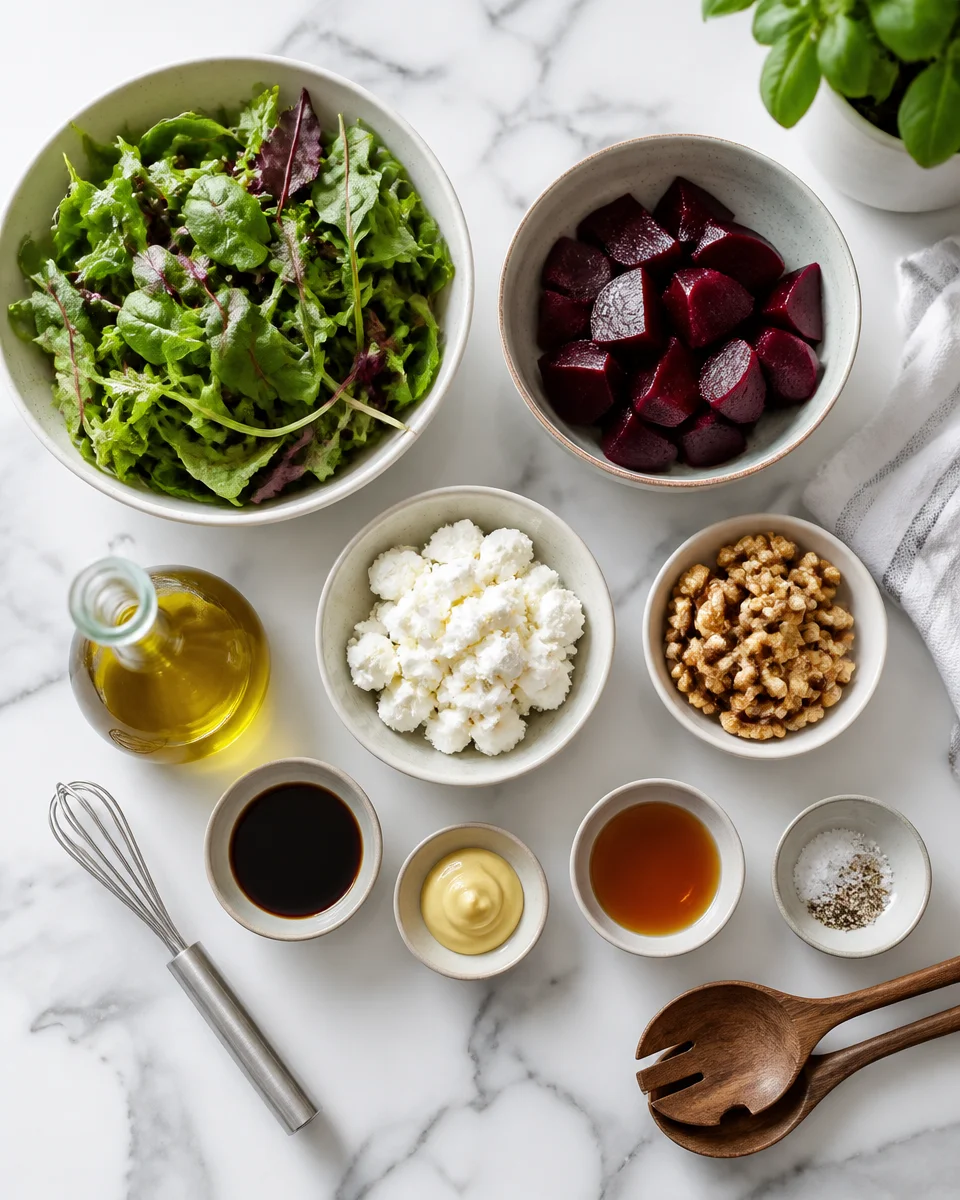 Easy Beet and Goat Cheese Salad — Candied Walnut