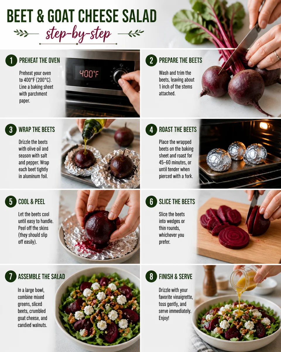 Easy Beet and Goat Cheese Salad — Candied Walnut