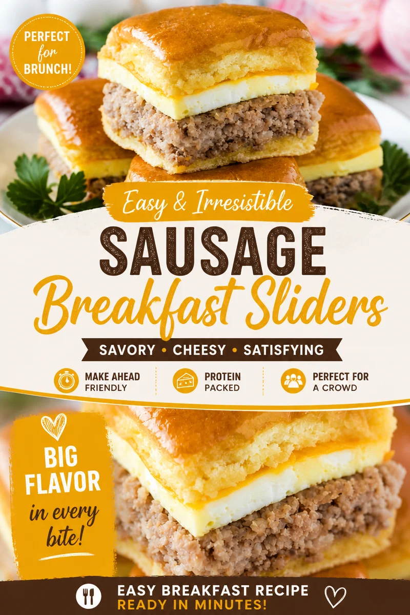 Easy Breakfast Sliders — Egg Cheese Sausage Mini
