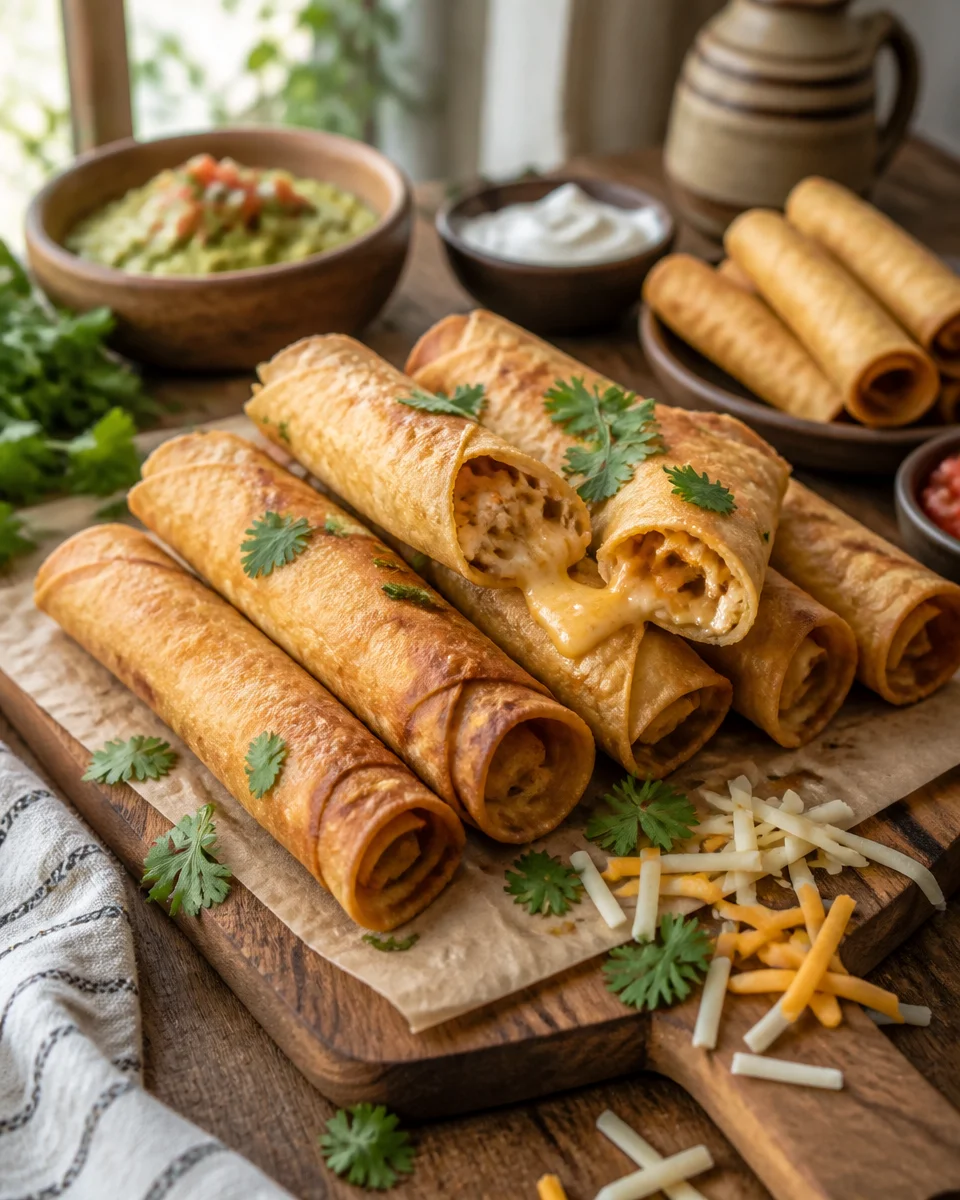 Easy Breakfast Taquitos — Egg Cheese Rolled