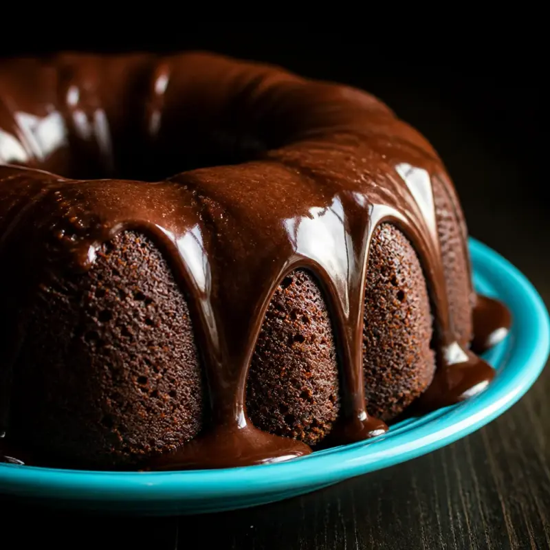 Easy Brownie Cake — Fudgy hybrid dessert with chocolate ganache and frosting.