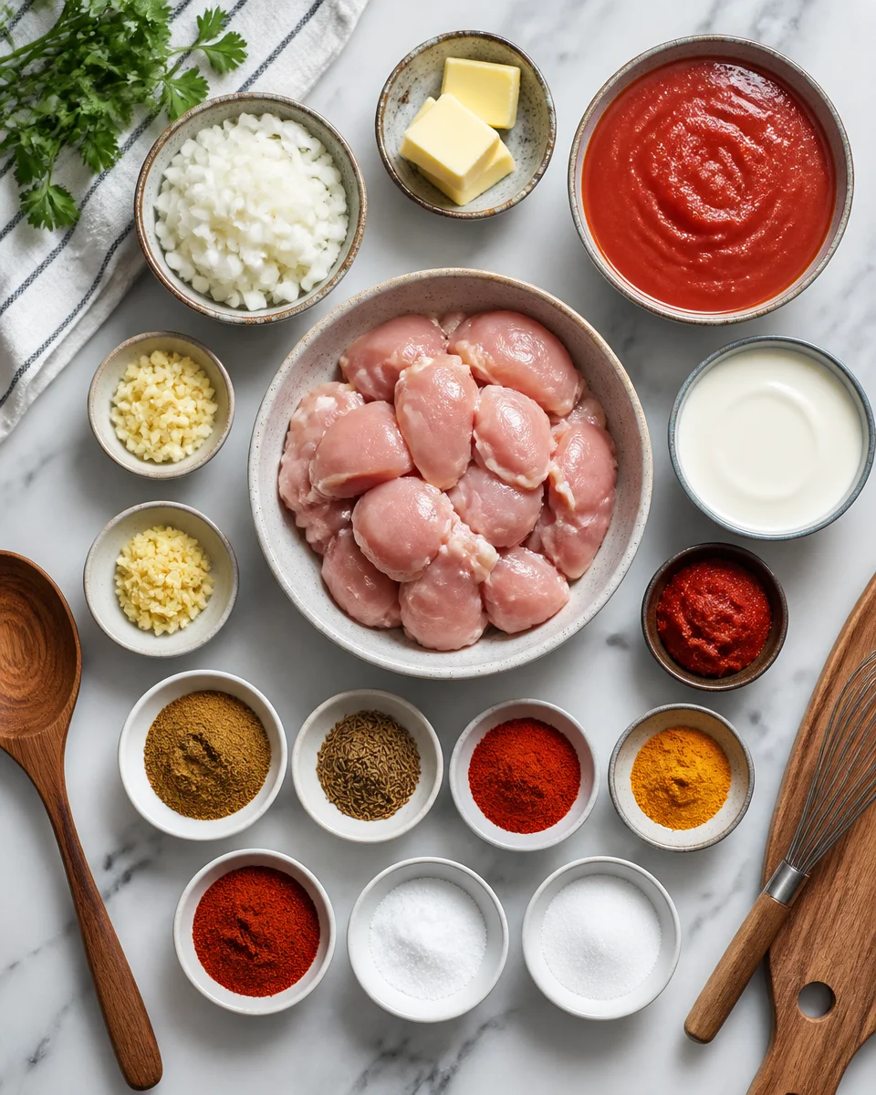Easy Butter Chicken — Creamy Tomato Sauce