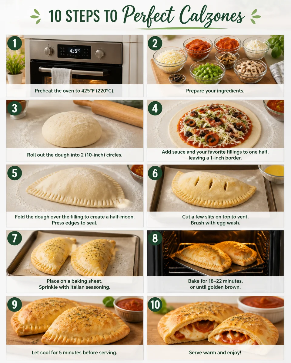 Easy Calzone — Stuffed Pizza Pocket Baked