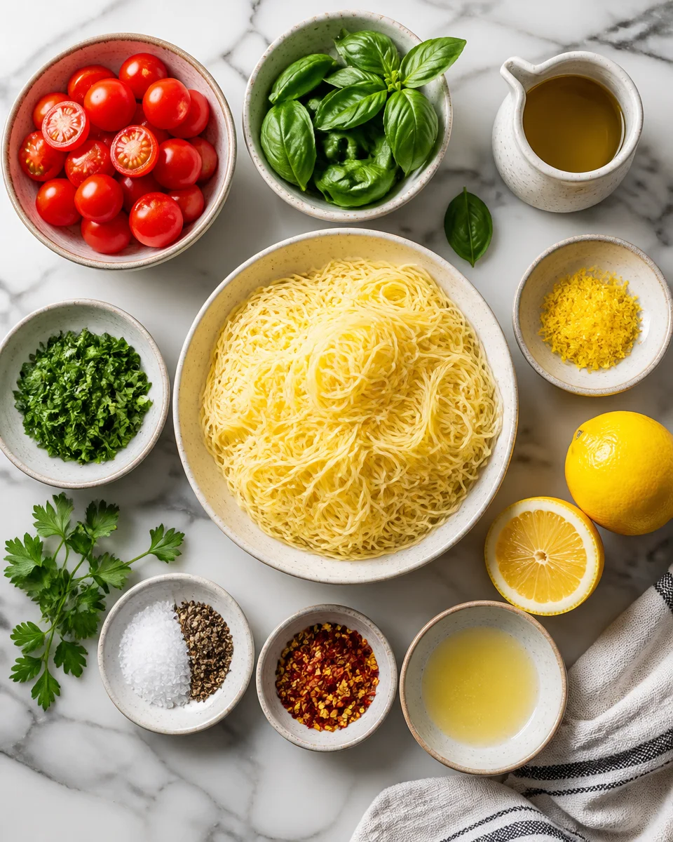 Easy Capellini Pasta Salad — Light Herb