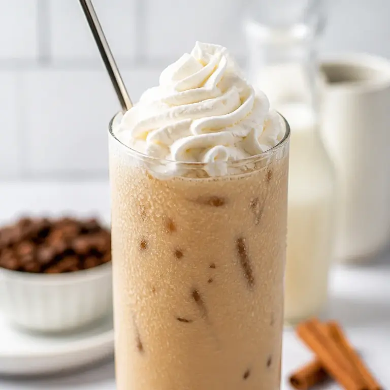Easy Chai Latte Iced made with spices and creamy cashew milk, perfect for summer.