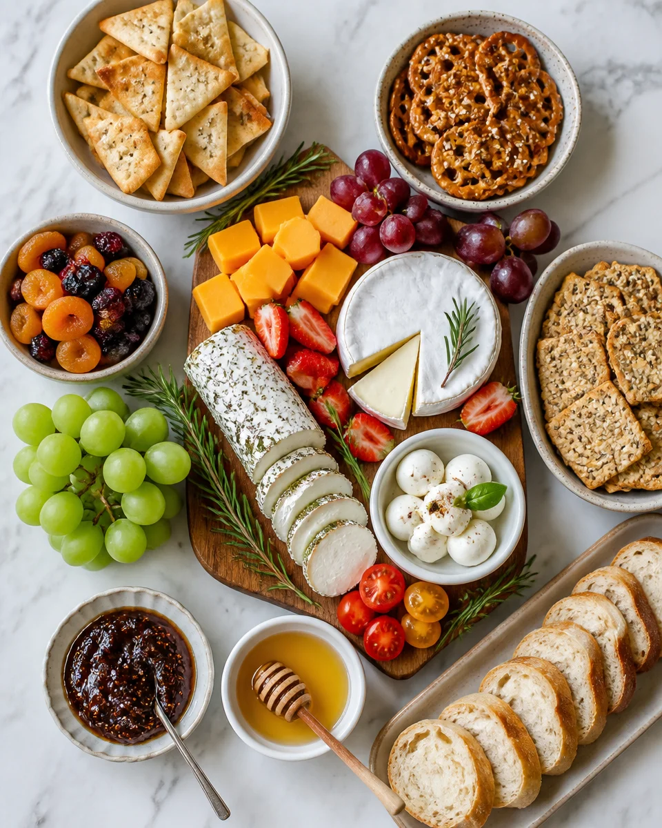 Easy Charcuterie Board — Party Cheese Meat Spread