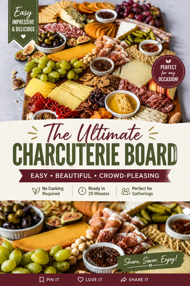 Easy Charcuterie Board — Party Cheese Meat Spread