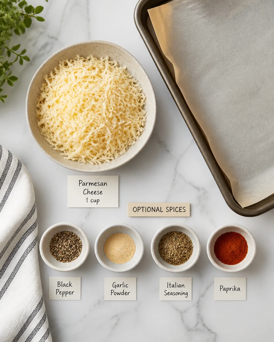 Easy Cheese Crisps — Parmesan Baked Crackers