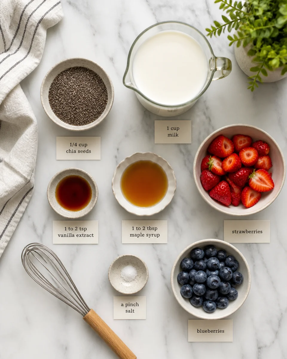 Easy Chia Pudding — Overnight Vanilla Berry