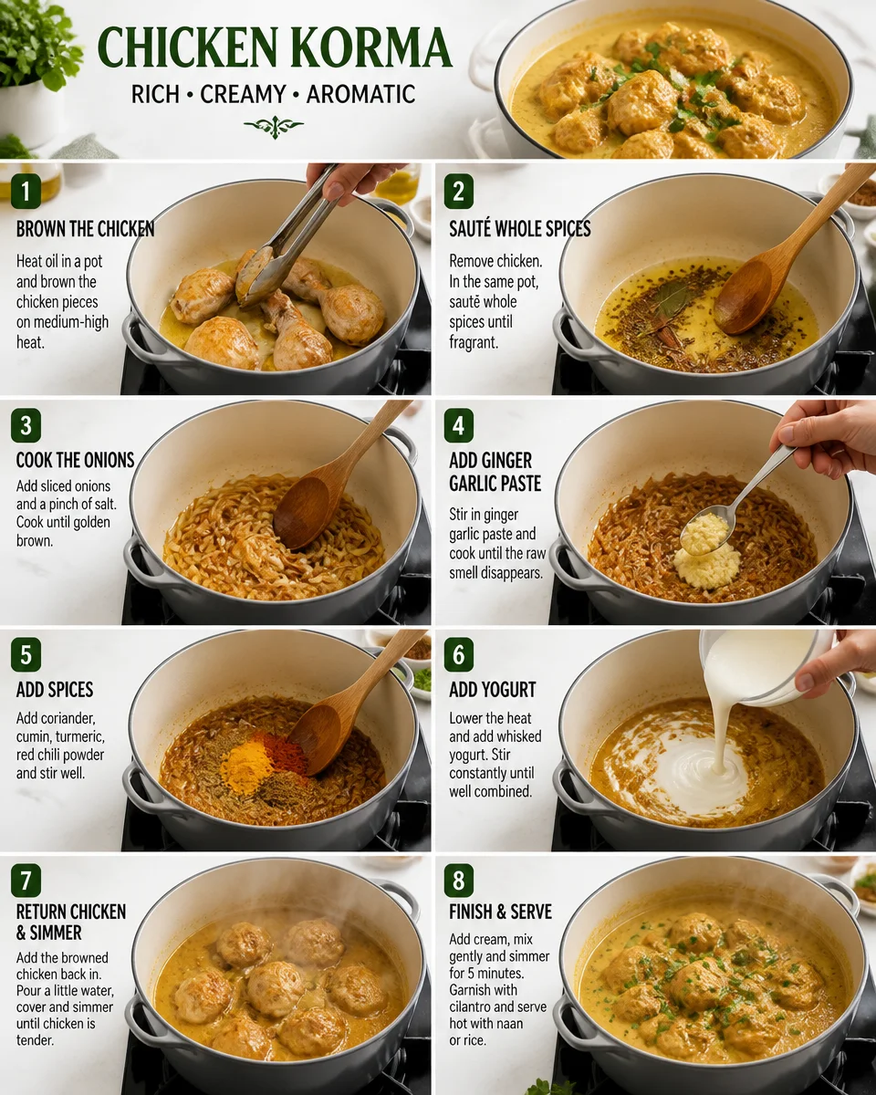Easy Chicken Korma — Mild Creamy Coconut