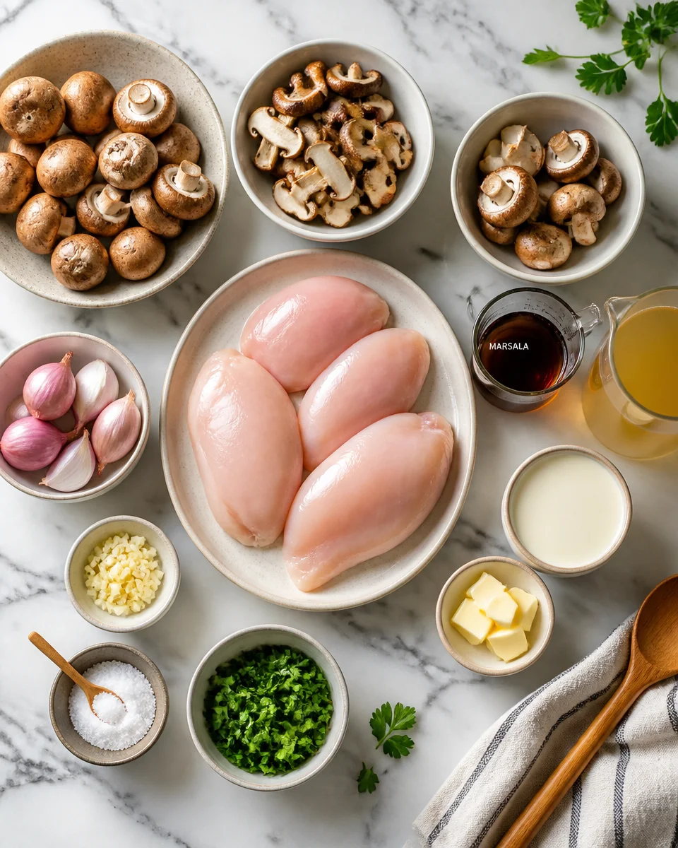 Easy Chicken Marsala — Mushroom Wine Sauce Skillet