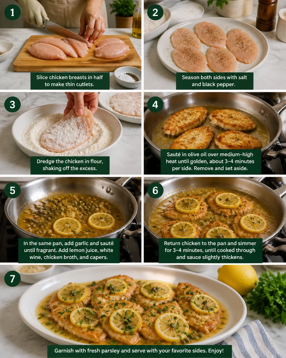 Easy Chicken Piccata — Lemon Caper Butter Sauce
