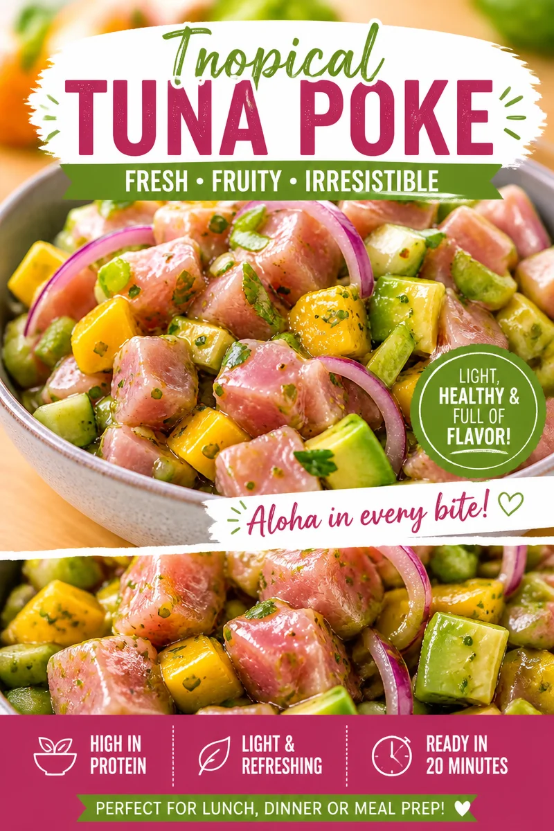 Easy Chicken Poke Bowl — Mango Avocado
