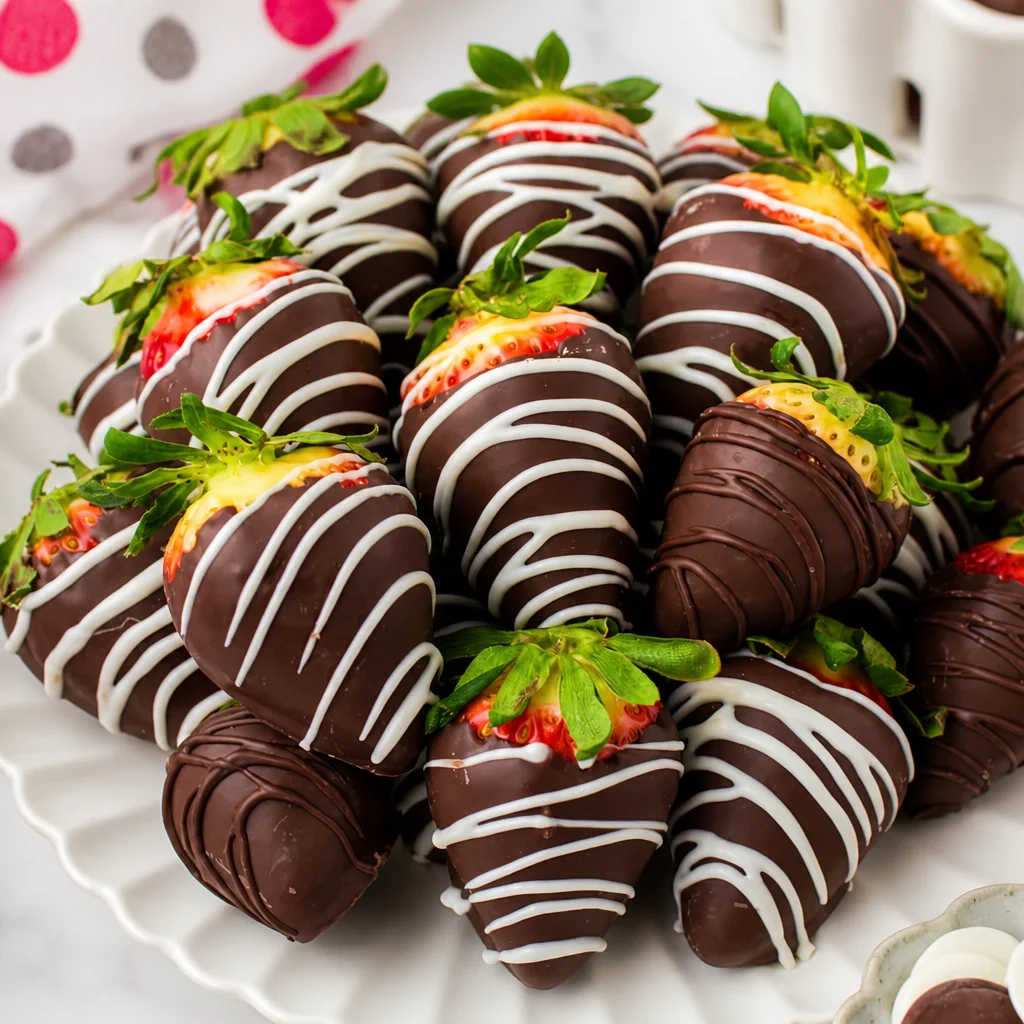 Easy chocolate covered strawberries for Valentine's Day gift
