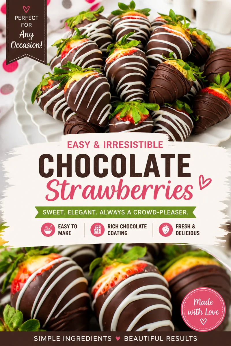 Easy Chocolate Covered Strawberries — Valentine Gift