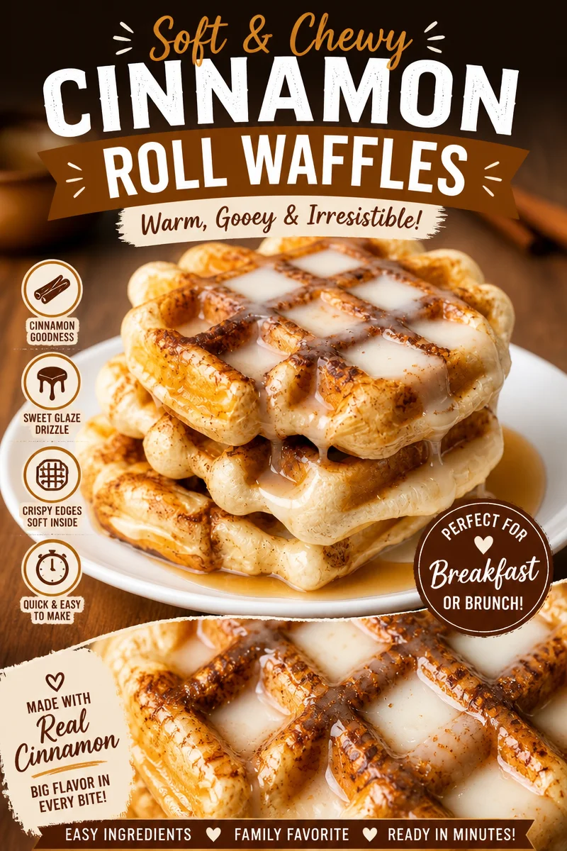 Easy Cinnamon Roll Waffles — Crescent Dough