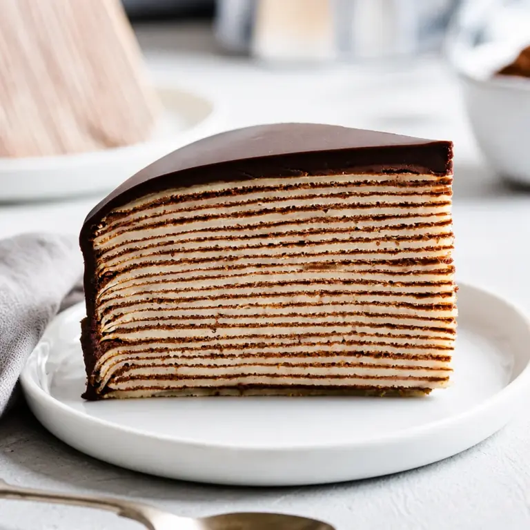 Easy Crepe Cake — Mille Crepe French Stack with layers of delicate crepes and cream