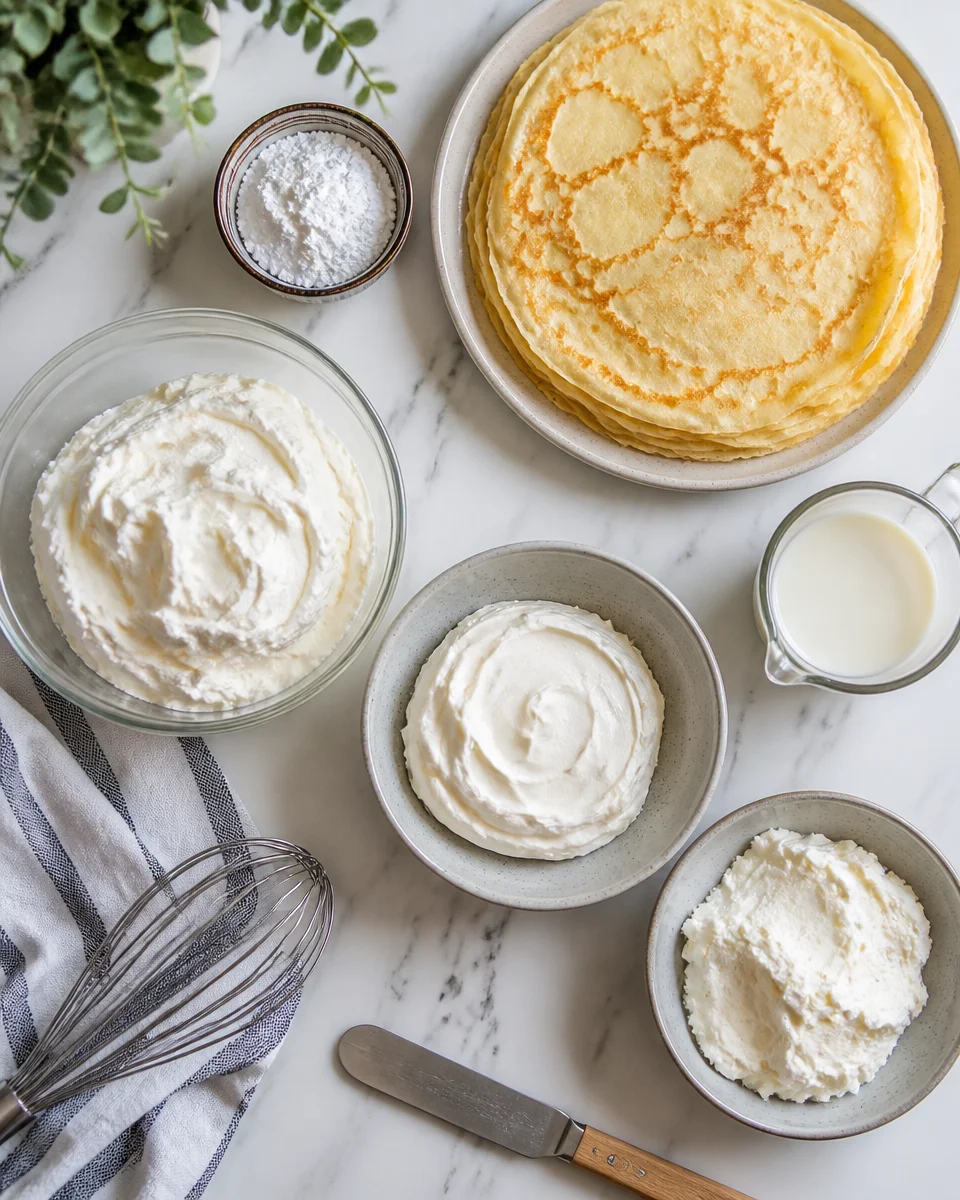 Easy Crepe Cake — Stacked French Mille Crepe