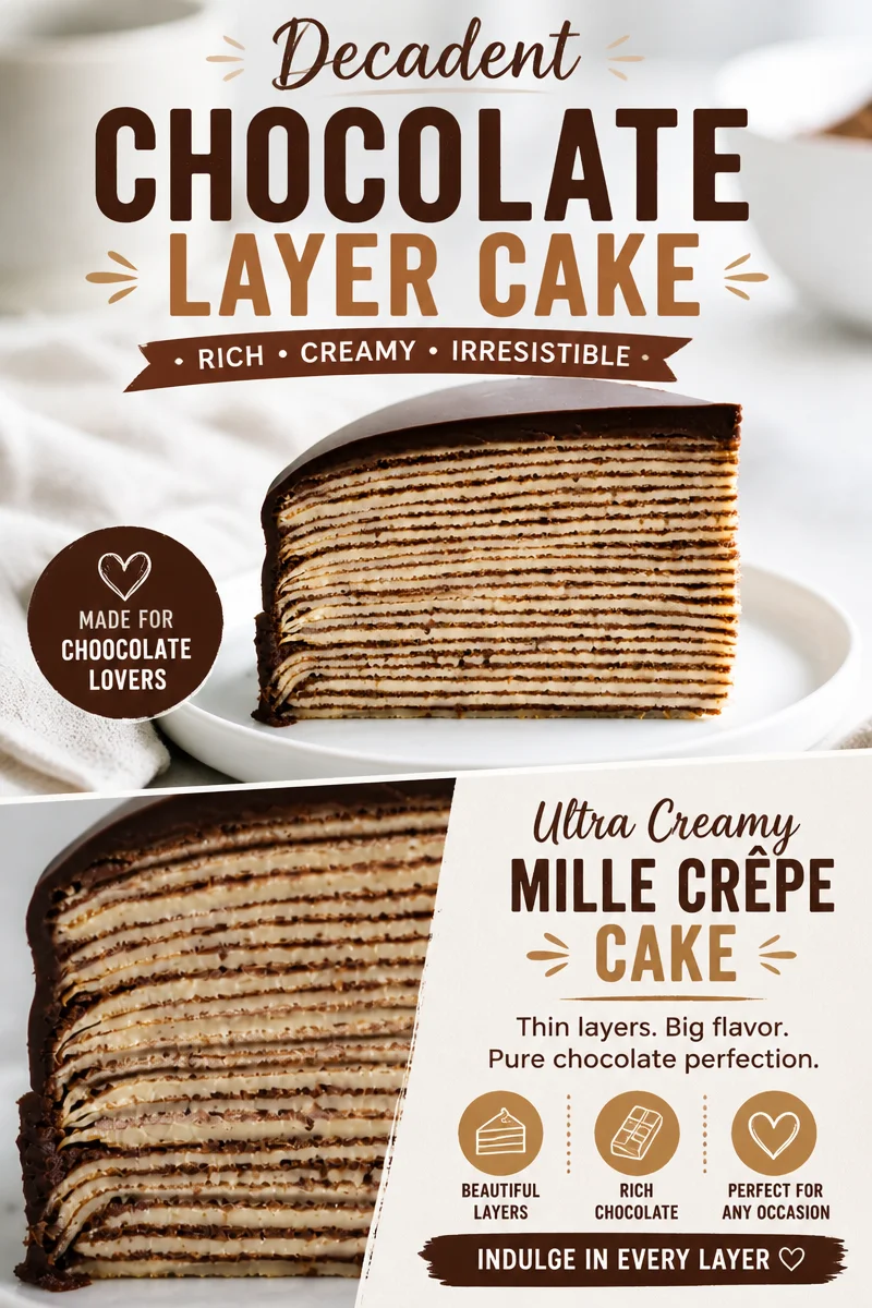 Easy Crepe Cake — Stacked French Mille Crepe