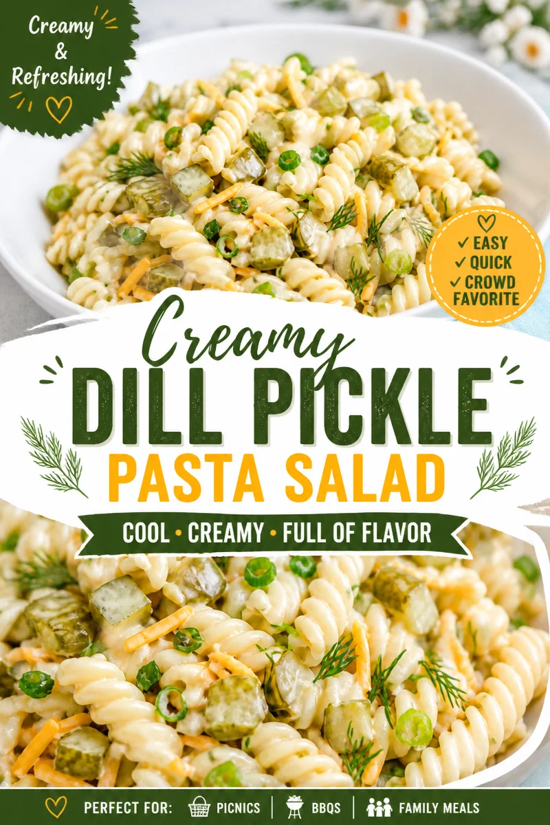 Easy Dill Pickle Pasta Salad — Tangy Ranch