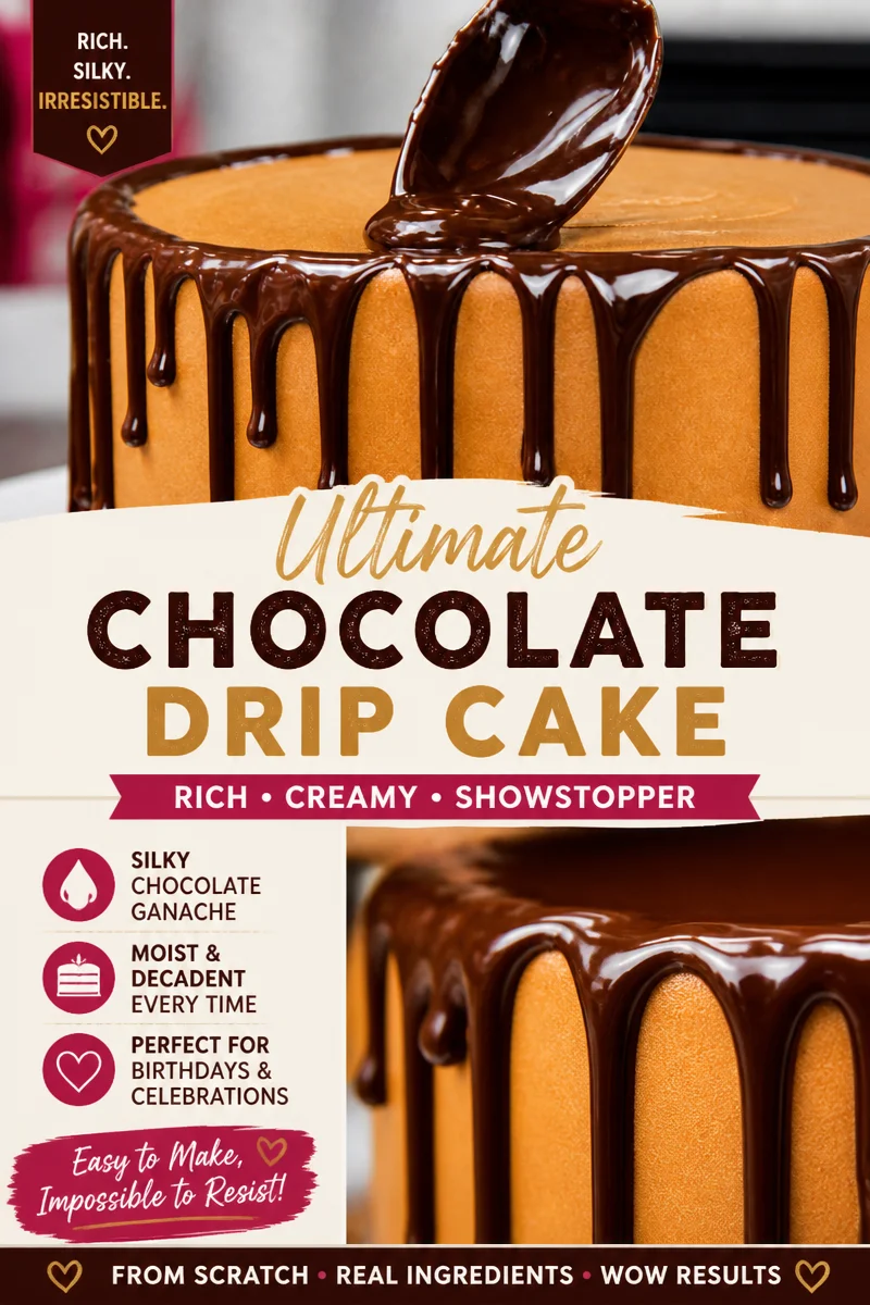 Easy Drip Cake — Chocolate Ganache Decorating