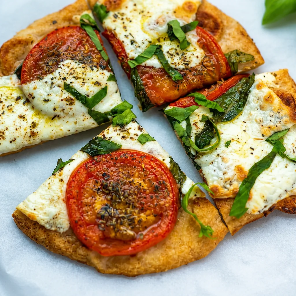 Easy Flatbread Pizza - Quick lunch recipe with fresh toppings.