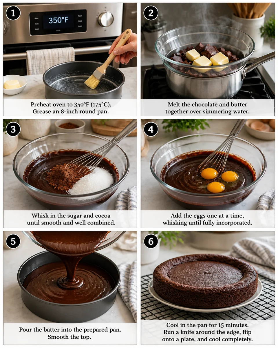 Easy Flourless Chocolate Cake — Gluten Free Fudgy