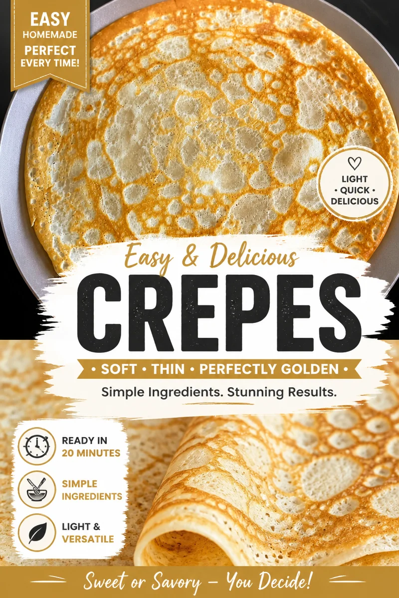 Easy French Crepes — Sweet or Savory Thin Pancake