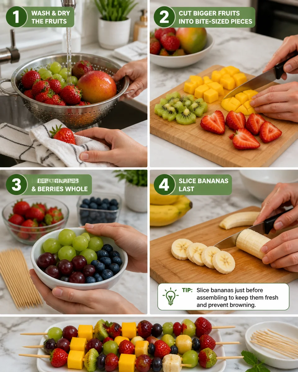 Easy Fruit Skewers — Rainbow Summer Party