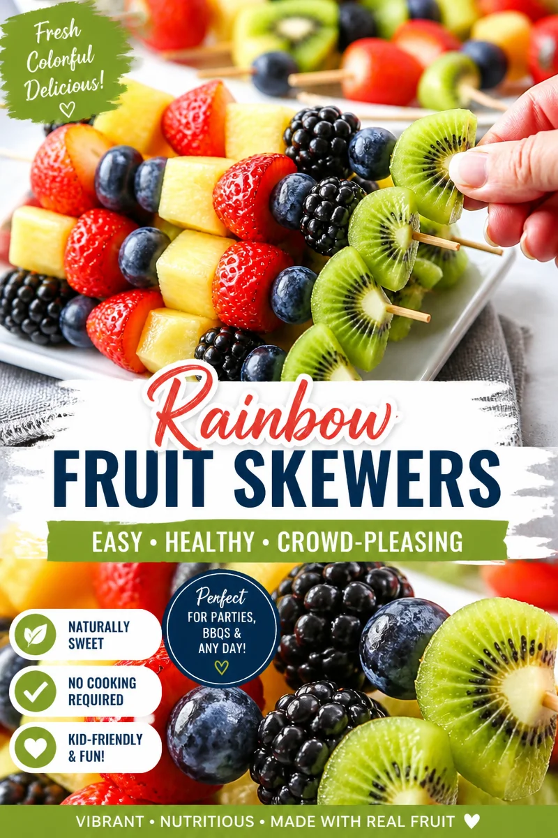 Easy Fruit Skewers — Rainbow Summer Party