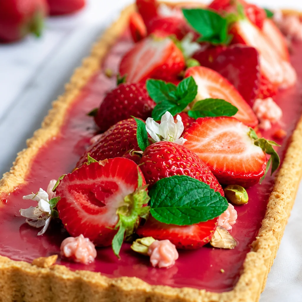 Easy Hibiscus Cake with tart floral flavor and vibrant pink color.