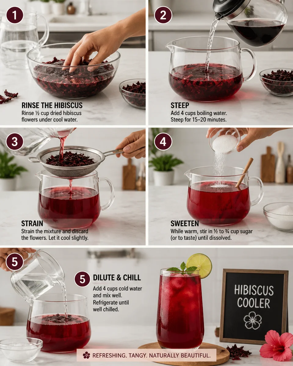 Easy Hibiscus Cooler — Agua de Jamaica