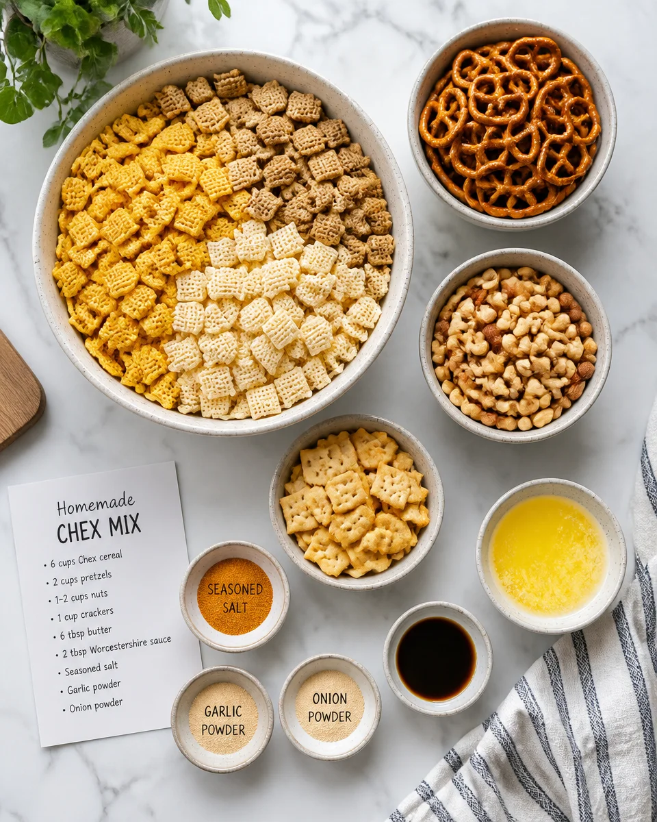 Easy Homemade Chex Mix — Party Snack Mix