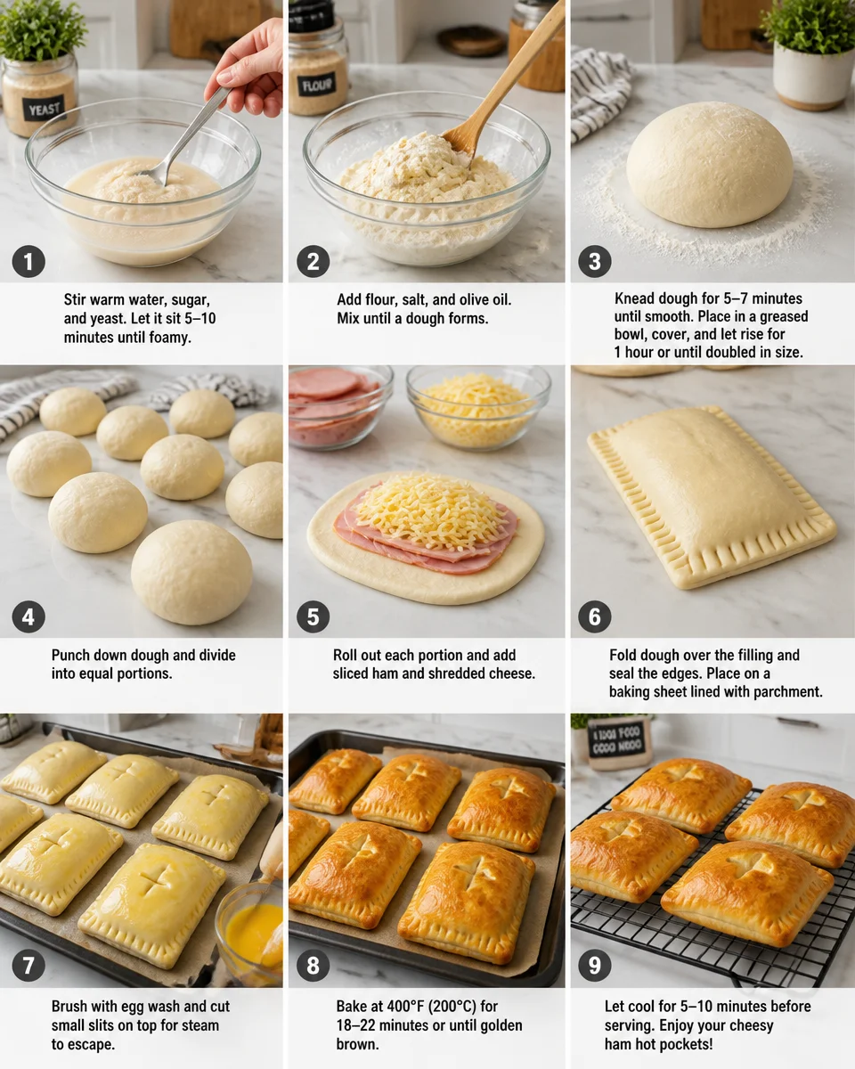 Easy Homemade Hot Pocket — Cheese Ham Frozen