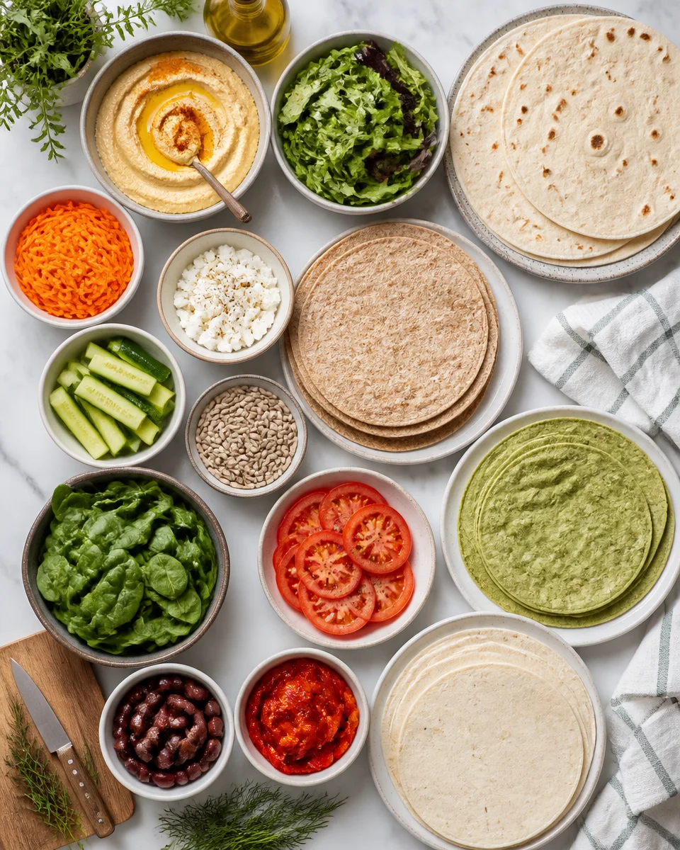 Easy Hummus Veggie Wrap — Healthy Quick Lunch