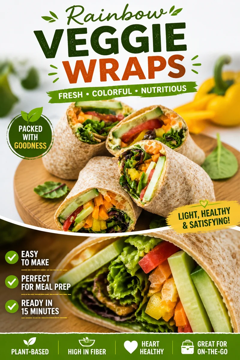 Easy Hummus Veggie Wrap — Healthy Quick Lunch