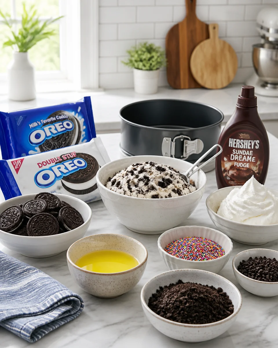 Easy Ice Cream Cake Homemade — Oreo Layer