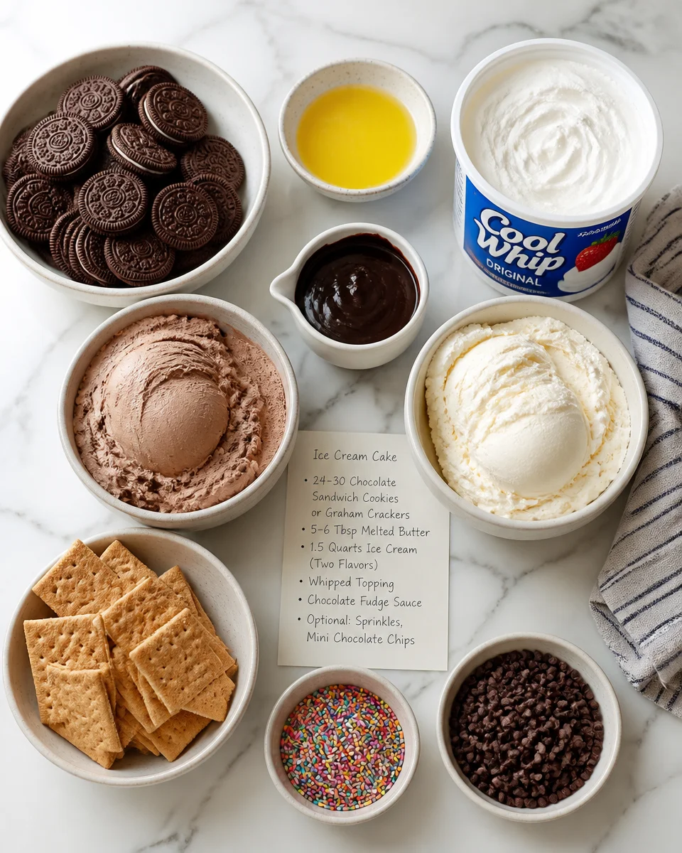 Easy Ice Cream Cake — No Bake Layered Dessert