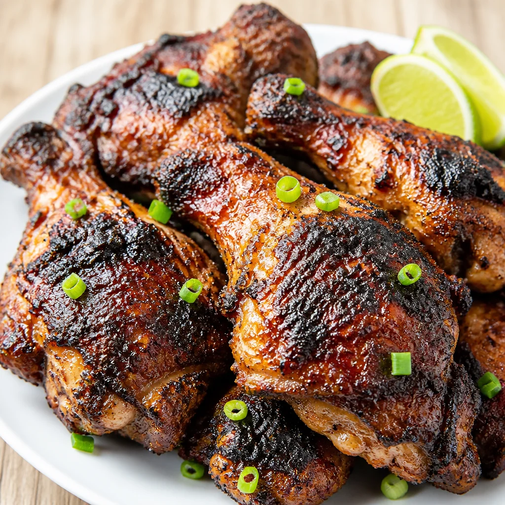 Grilled Easy Jerk Chicken with Jamaican spices and vibrant seasonings