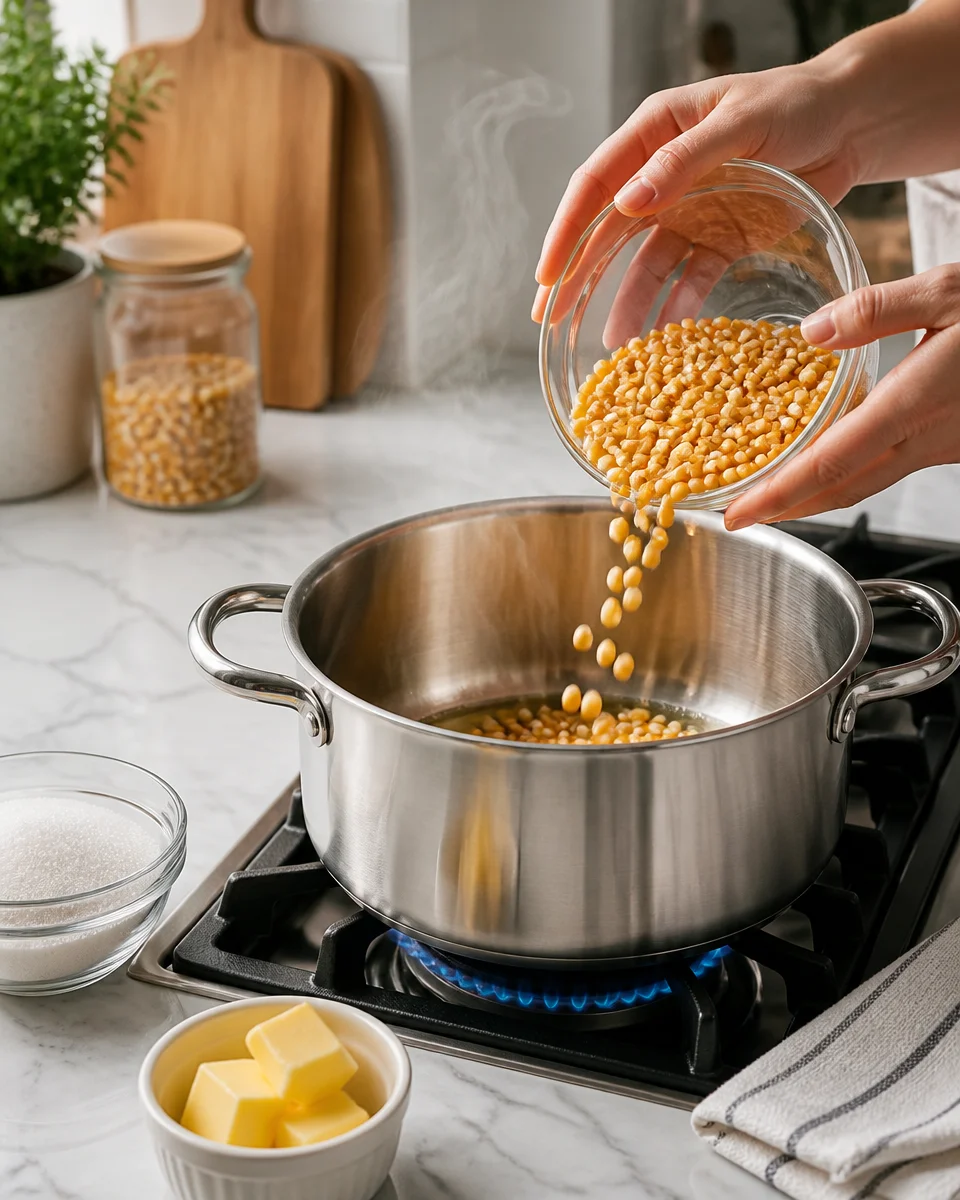 Easy Kettle Corn — Sweet Salty Stovetop