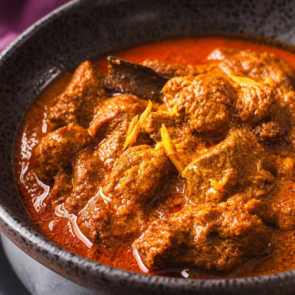 Delicious Easy Lamb Curry featuring tender lamb in a spiced creamy sauce.