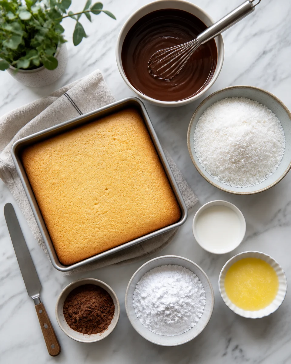Easy Lamington Cake — Australian Coconut