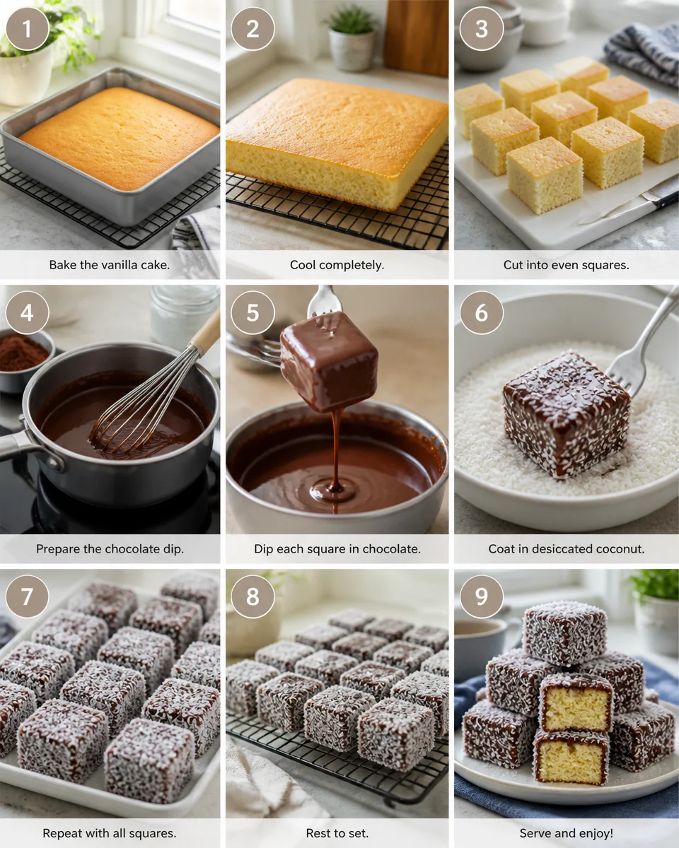 Easy Lamington Cake — Australian Coconut