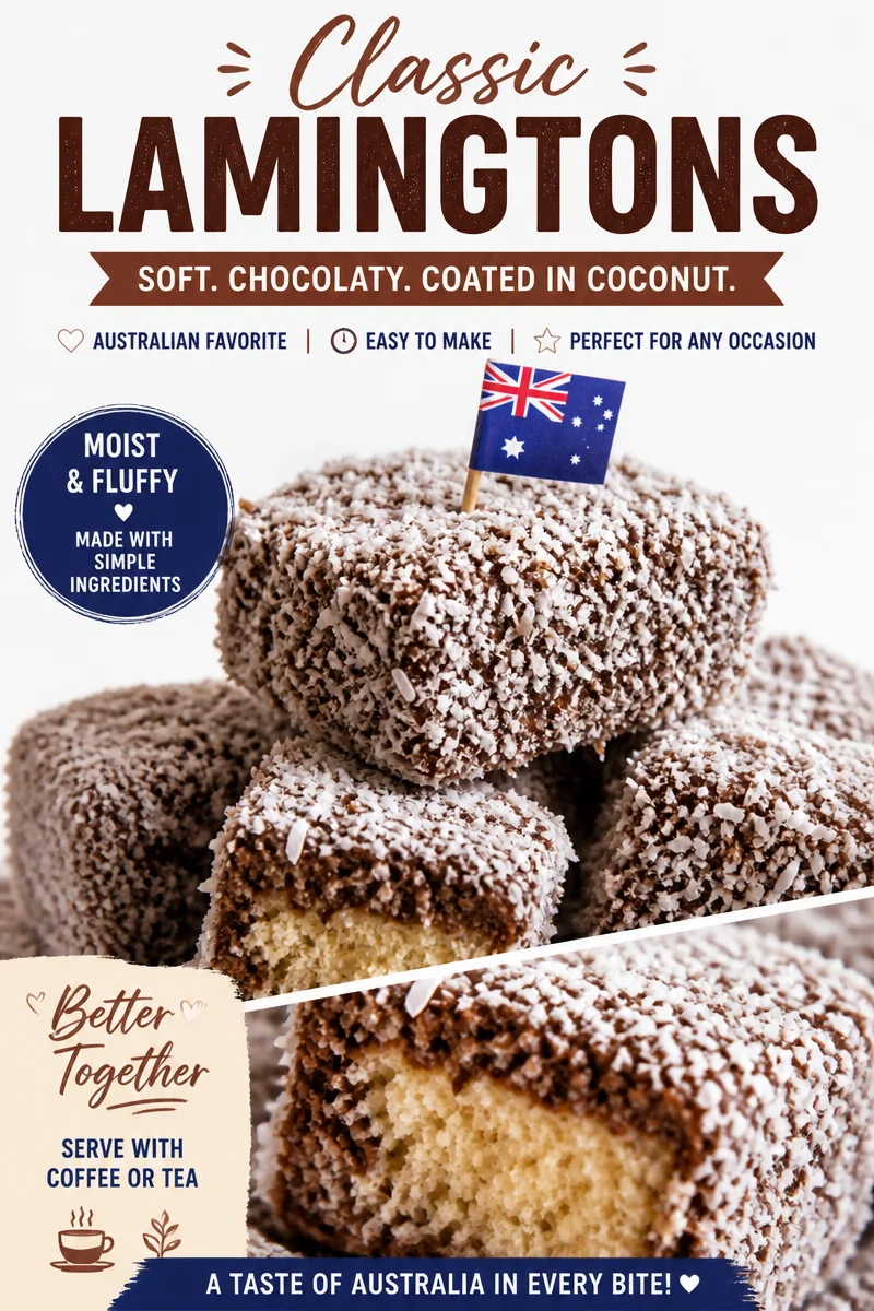 Easy Lamington Cake — Australian Coconut