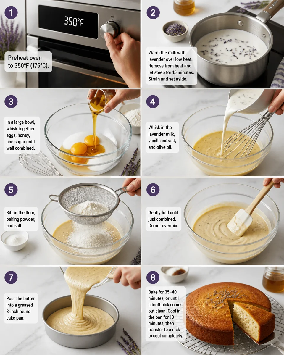 Easy Lavender Honey Cake — Floral Elegant