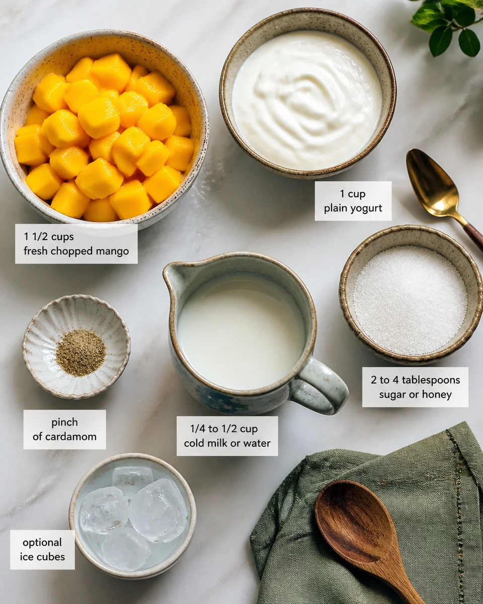 Easy Mango Lassi — Indian Yogurt Mango Drink