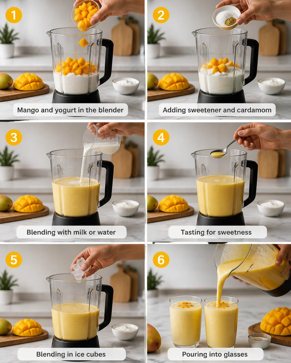 Easy Mango Lassi — Indian Yogurt Mango Drink